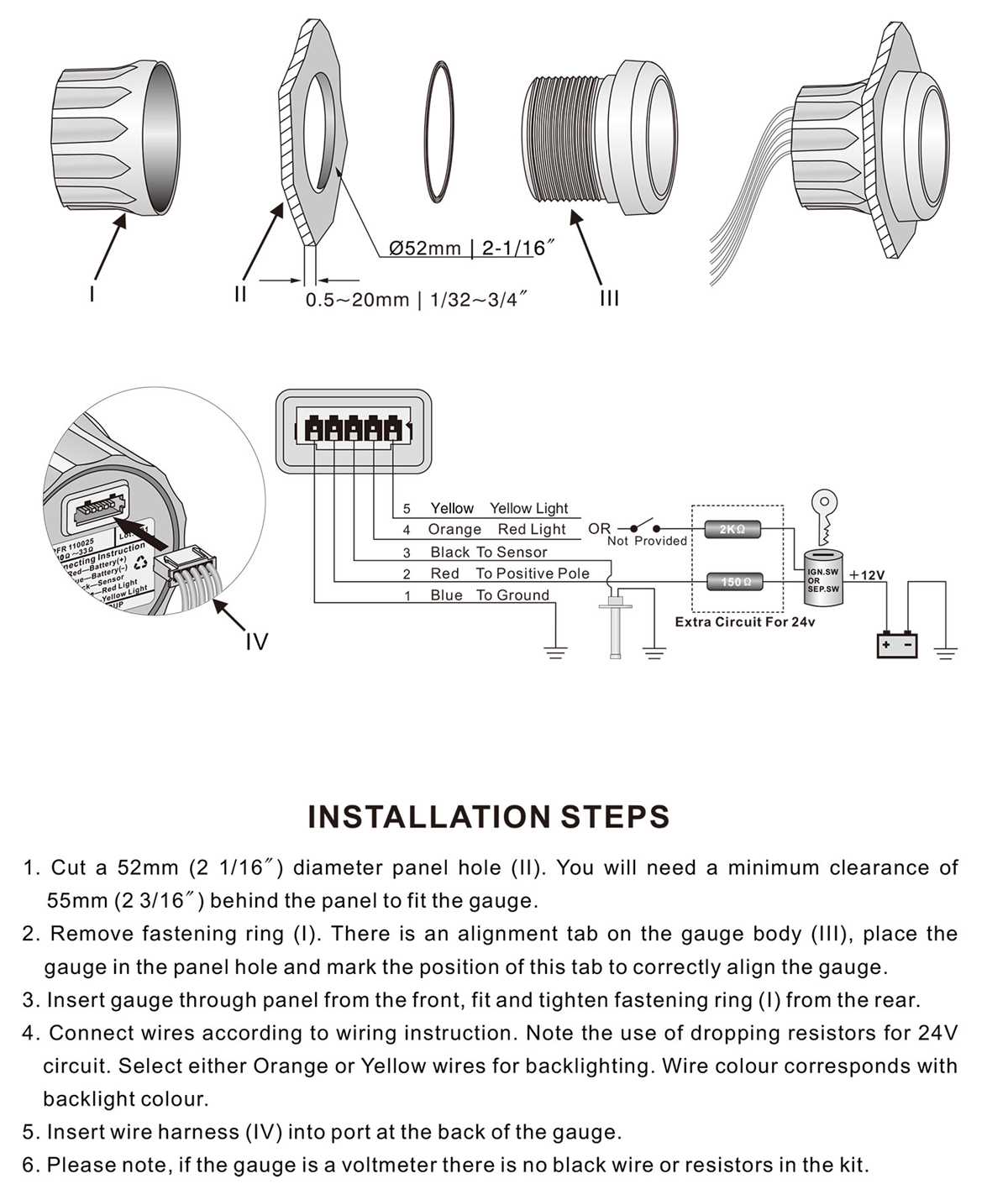 fuel gauge wiring diagram for boat