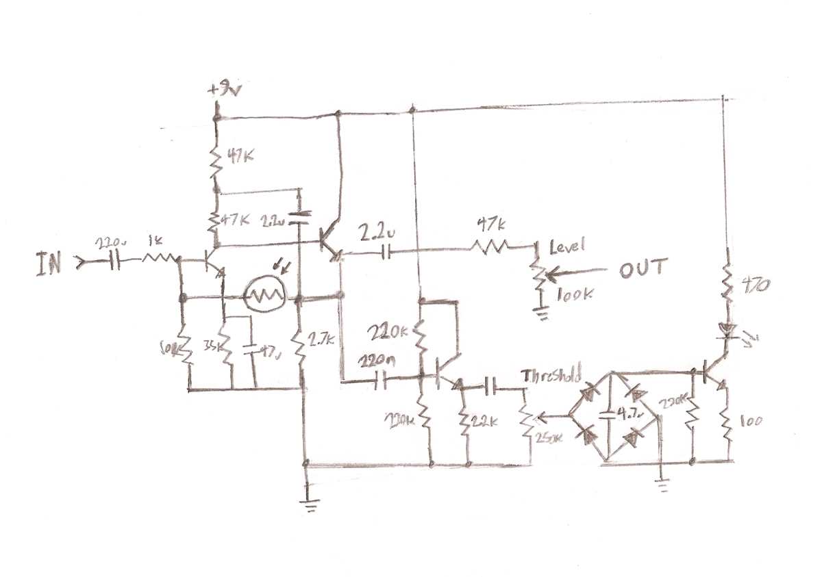guitar compressor schematic diagram