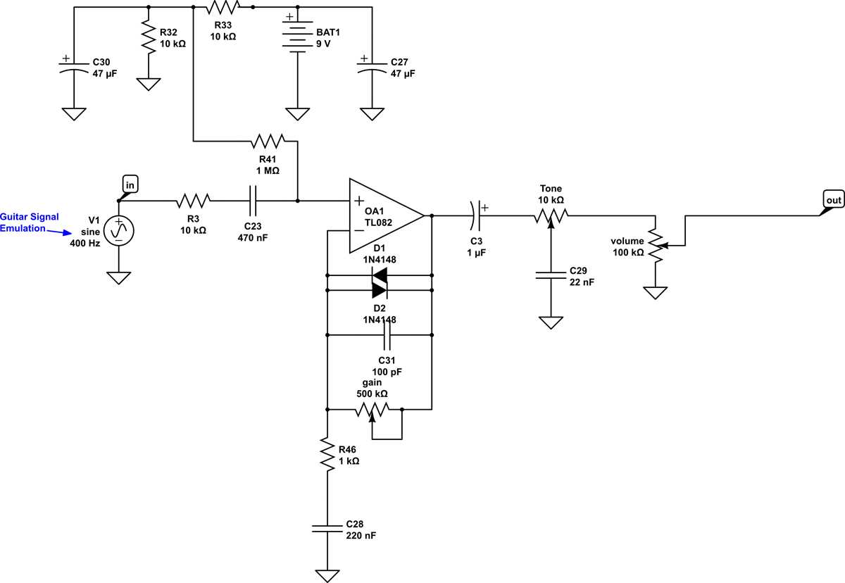 guitar effect circuit diagram