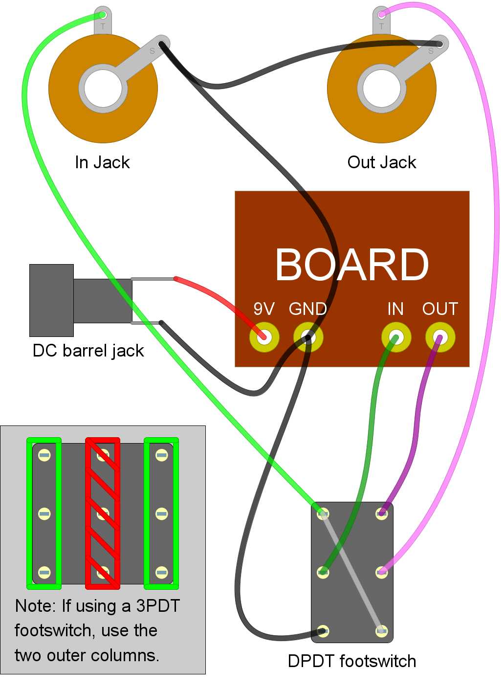 guitar effects pedal circuit diagrams