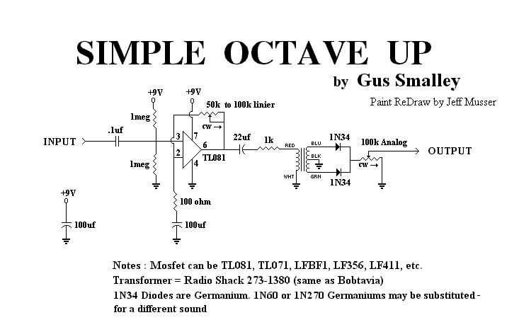 guitar effects pedal circuit diagrams