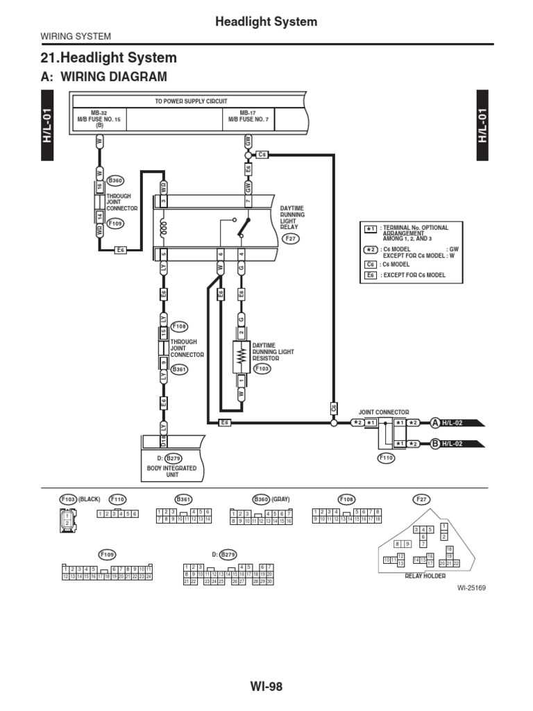headlight schematic wiring diagram