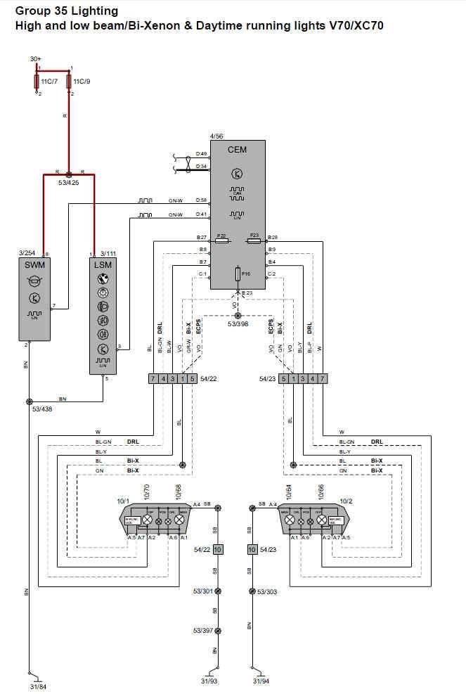 headlight wiring schematic diagrams