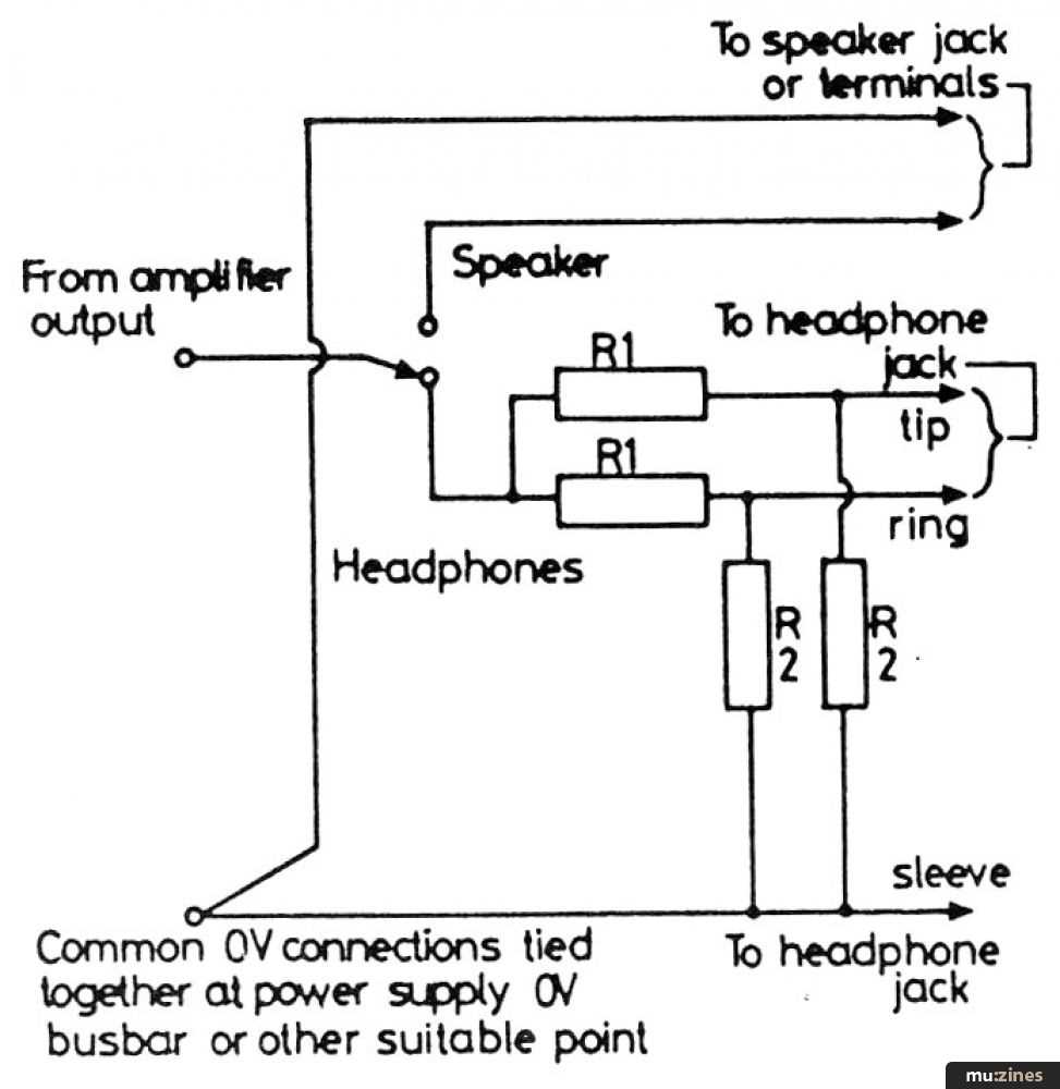 headphone jack schematic diagram