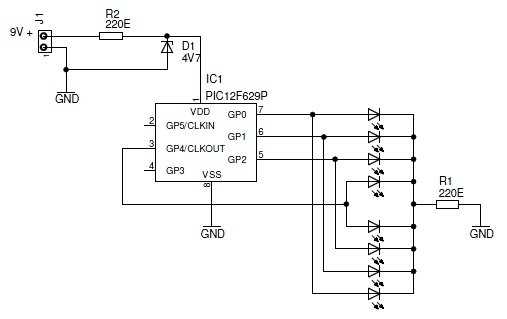knight rider light circuit diagram
