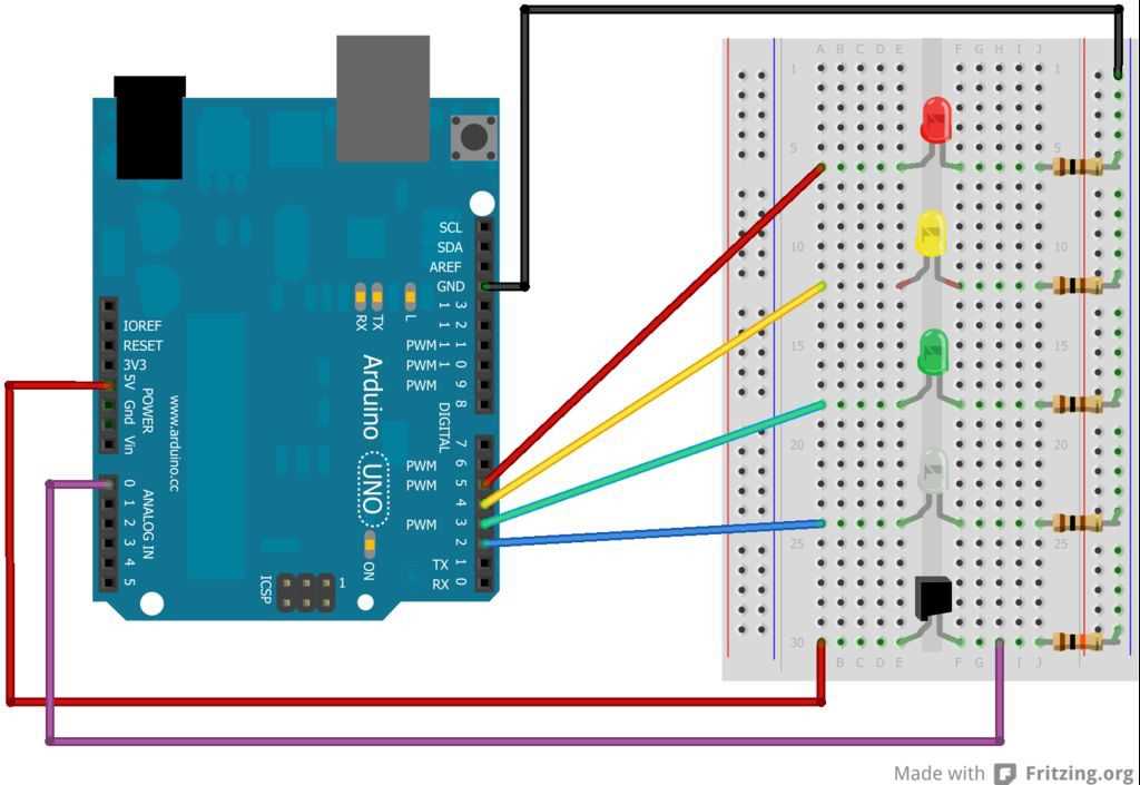 how to convert circuit diagram to breadboard