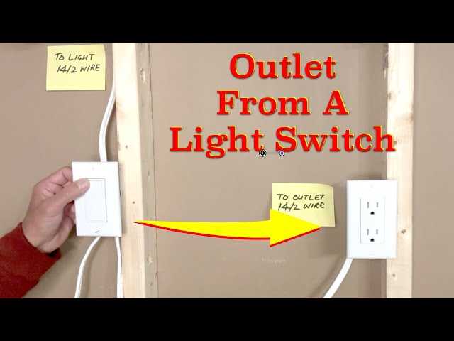 wiring a light switch and outlet together diagram
