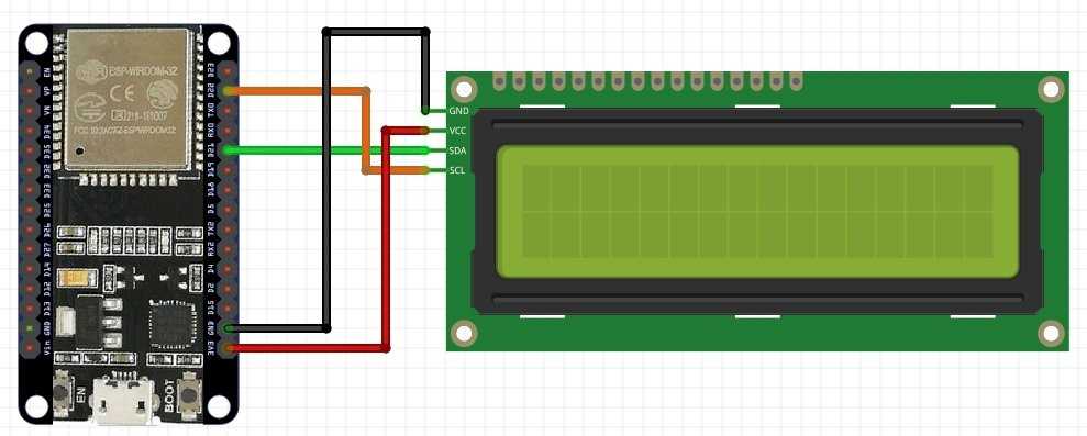 i2c lcd circuit diagram