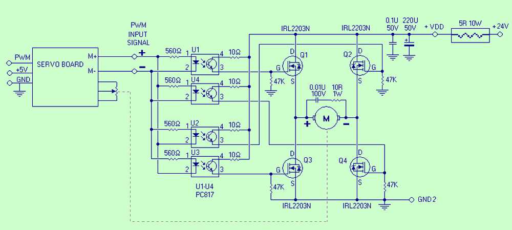 servo motor controller circuit diagram