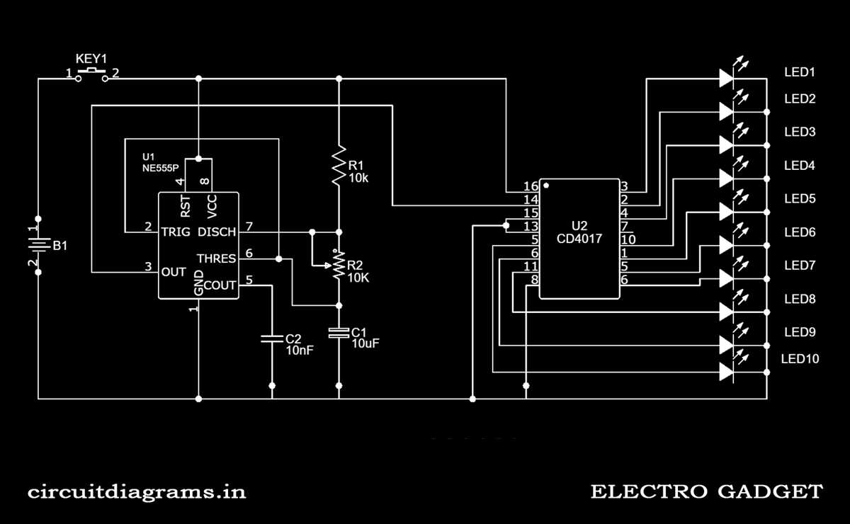 ic 555 schematic diagram