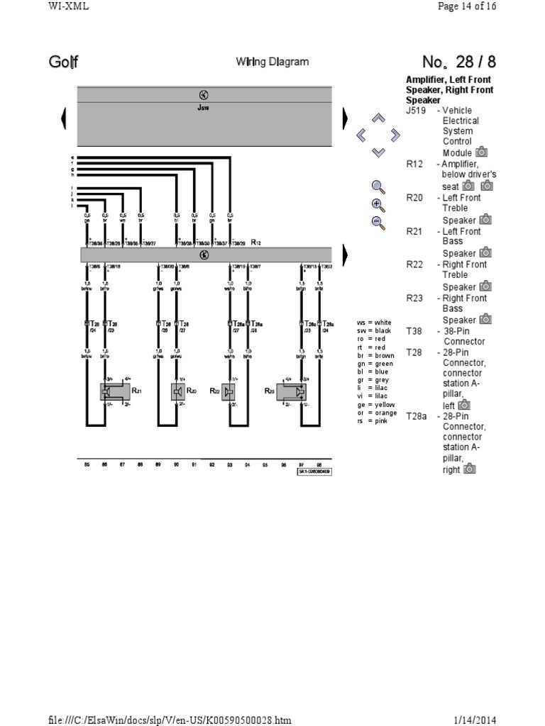 2001 vw golf radio wiring diagram