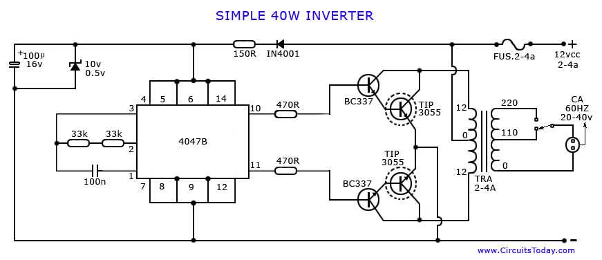 inverter led bulb circuit diagram