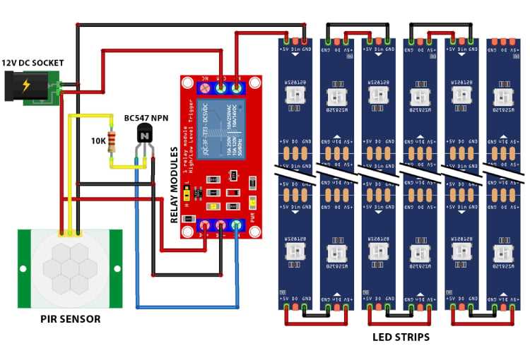 pir sensor schematic diagram