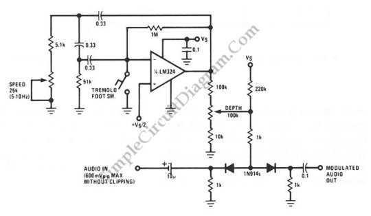 guitar effect circuit diagram