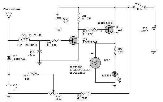 rf signal amplifier circuit diagram