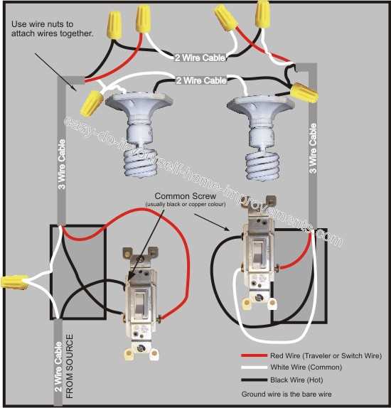 three way switch wiring diagram multiple lights