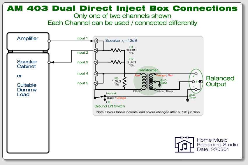 direct box schematic diagram