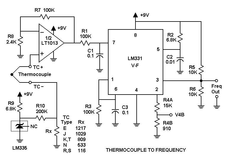 k type thermocouple circuit diagram