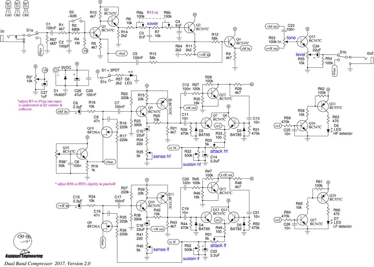 guitar compressor schematic diagram