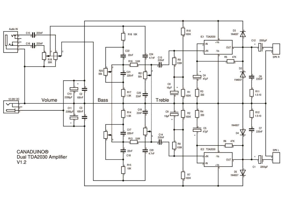 tda2030a amplifier circuit diagram