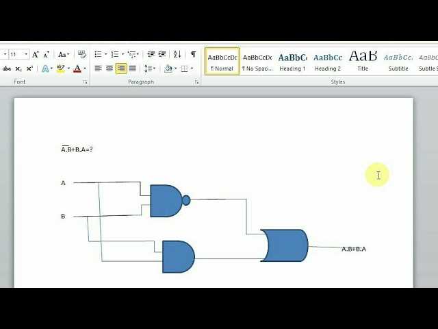 how to make a circuit diagram in word