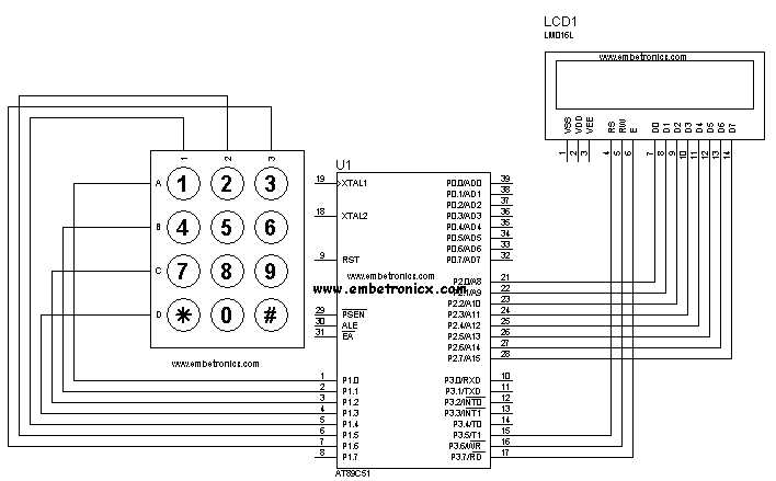 keypad schematic diagram