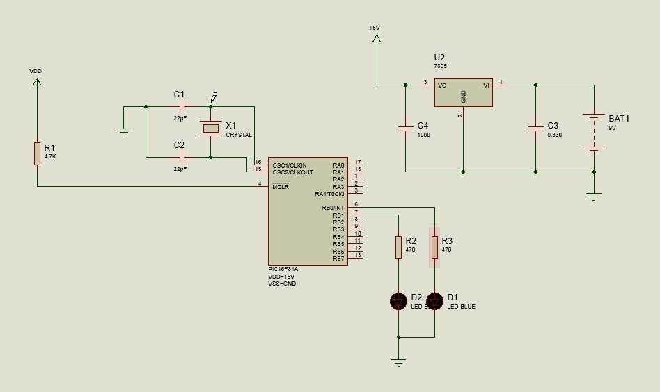 microcontroller schematic diagram
