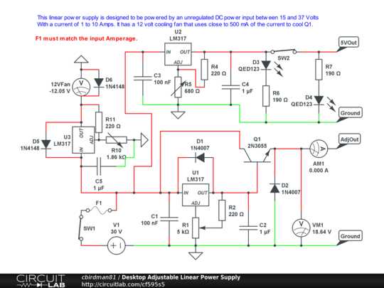 linear power supply circuit diagram