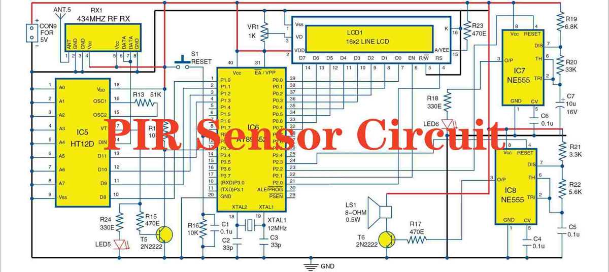pir sensor schematic diagram