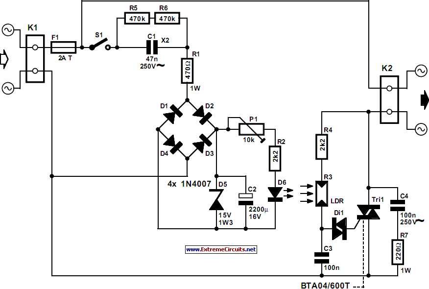 triac dimmer circuit diagram