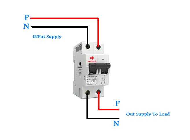 single pole circuit breaker wiring diagram