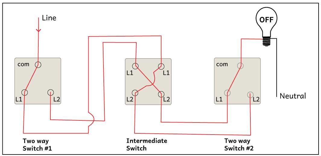 two way intermediate switch circuit diagram