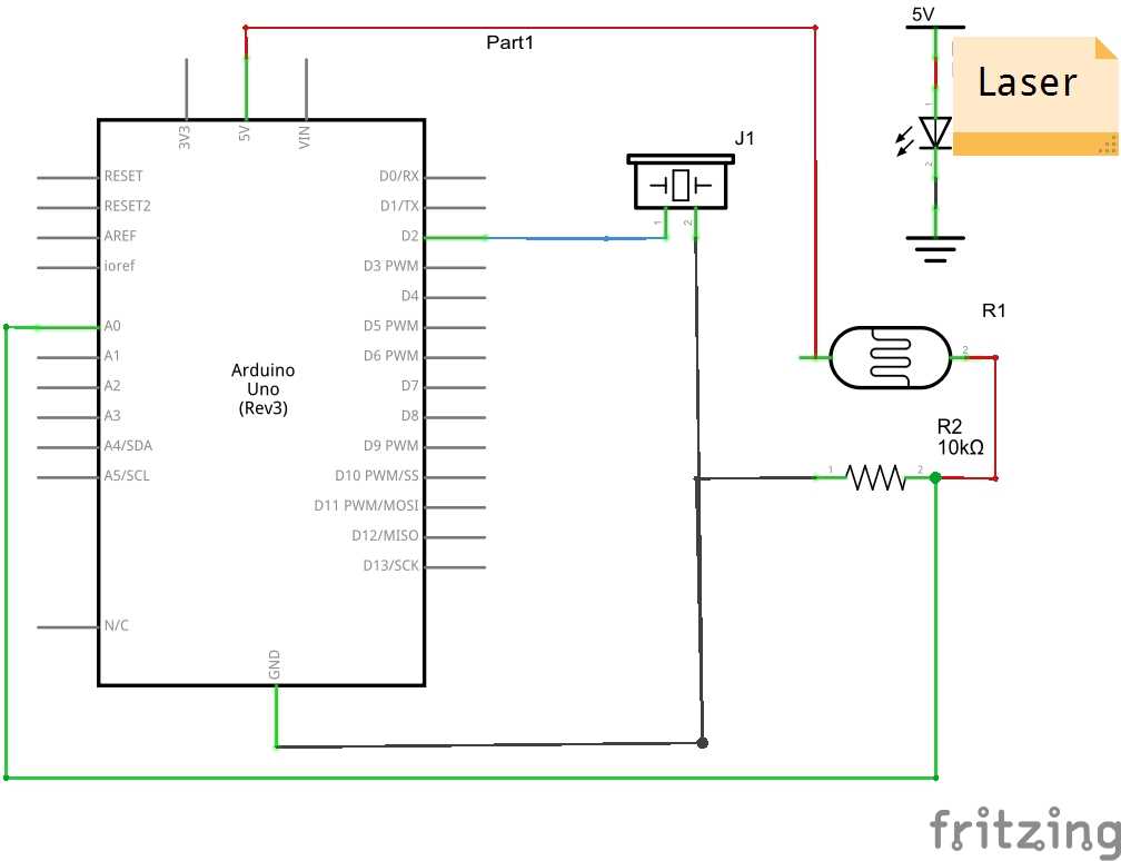 laser tripwire alarm circuit diagram