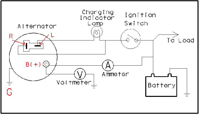 simple alternator wiring diagram
