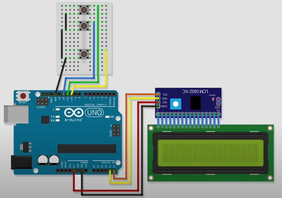 lcd arduino circuit diagram