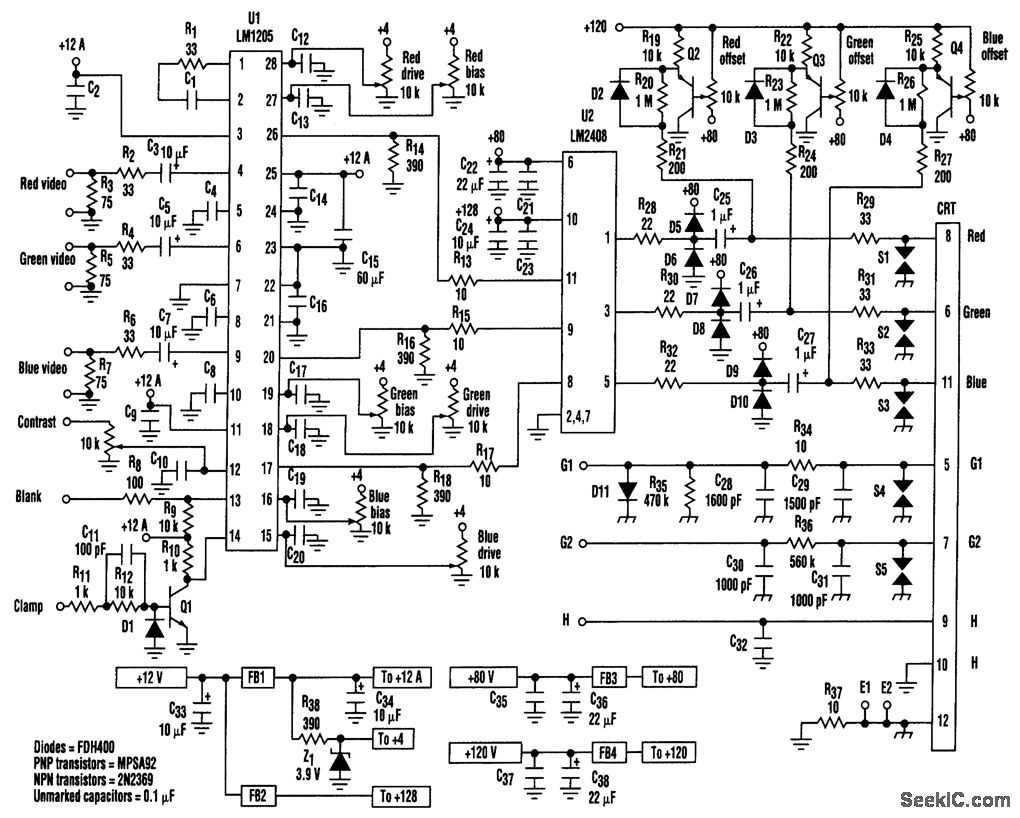 lcd monitor schematic diagram free download