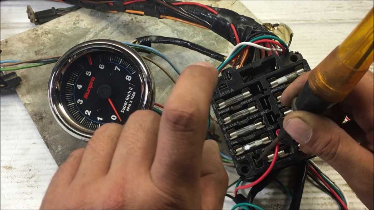 wiring diagram for sunpro tachometer