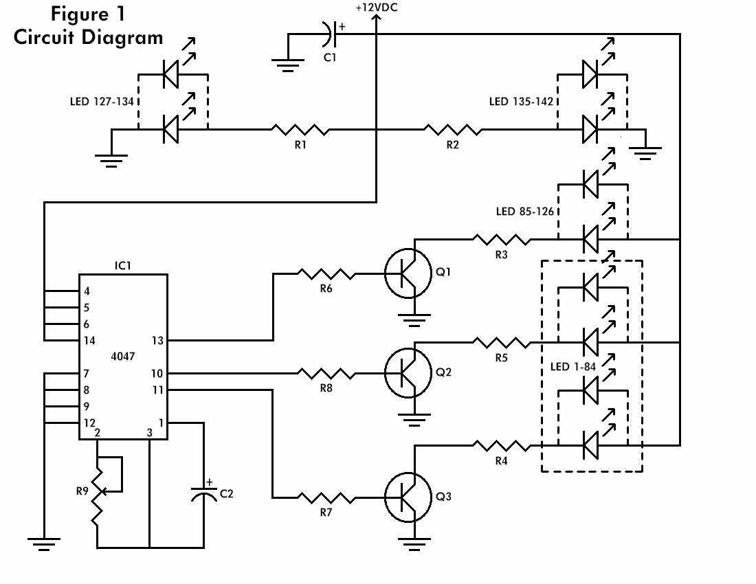 led flashing circuit diagram
