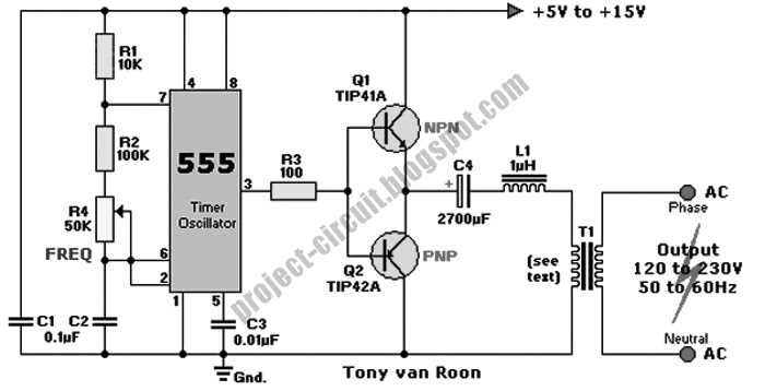 circuit diagram dc to ac converter