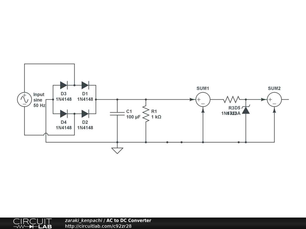 circuit diagram dc to ac converter