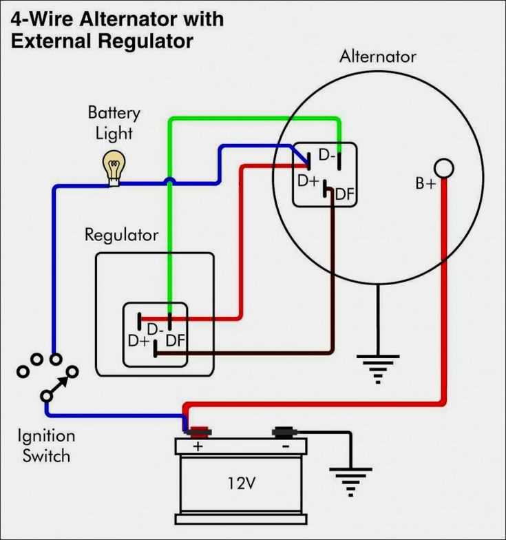 ford simple 3 wire alternator wiring diagram