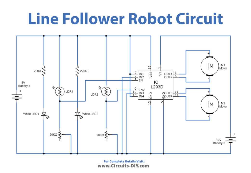 line follower circuit diagram