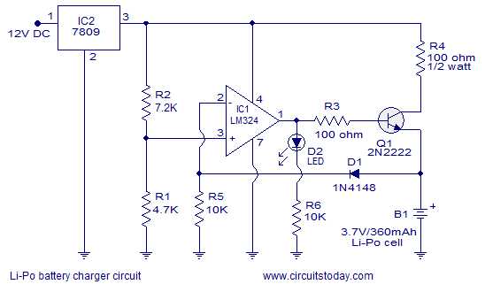 lipo battery charger circuit diagram