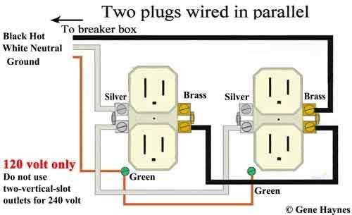 wiring diagram for outlets in series