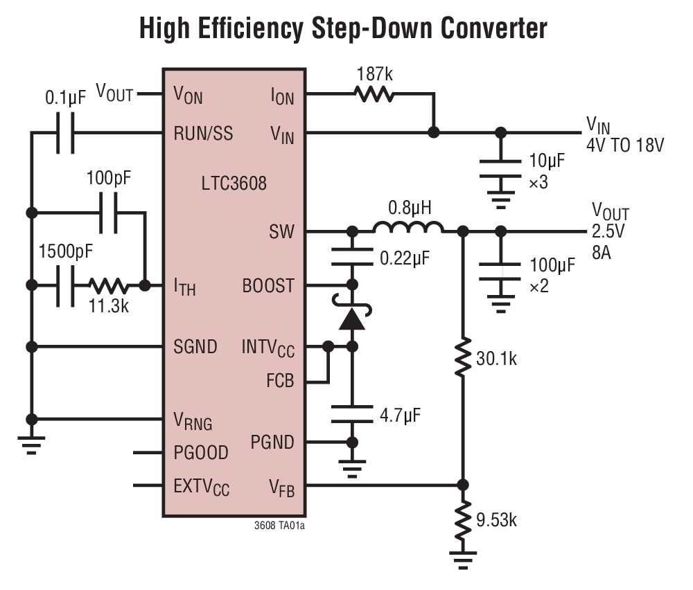 dc to dc step down converter circuit diagram