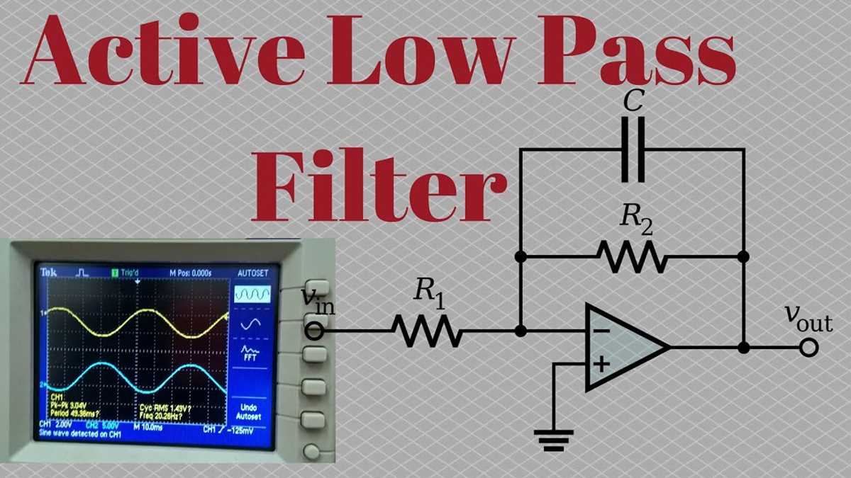 low pass filter circuit diagram using op amp