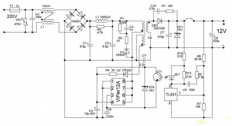viper12a circuit diagram