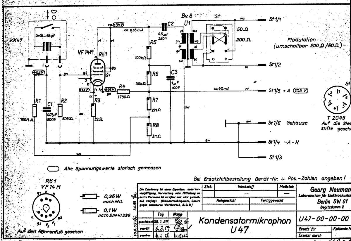 microphone diagram schematic