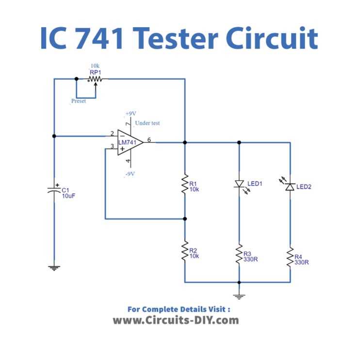 741 ic tester circuit diagram