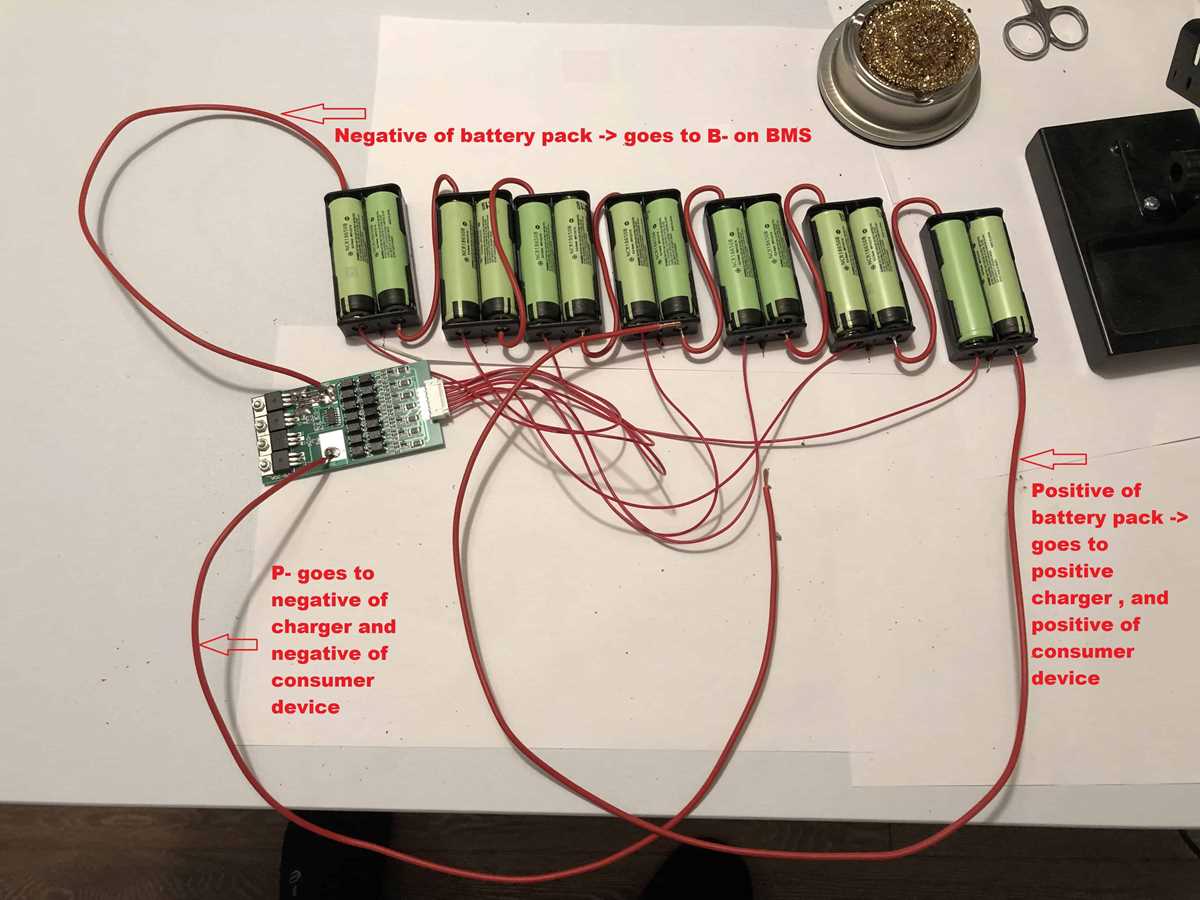 bms circuit diagram for lithium ion battery
